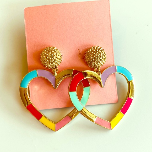 Jewelry - Heart Multi-Colored Heart Earrings